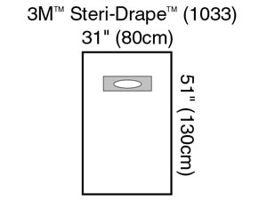 3M STERI-DRAPE OPHTHALMIC SURGICAL DRAPES, 1033