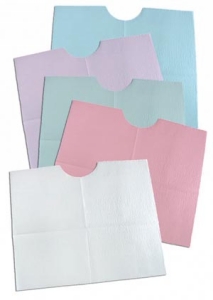 Contour Bib 3-Ply Tissue/ Poly 18" x 22" White 400Cs