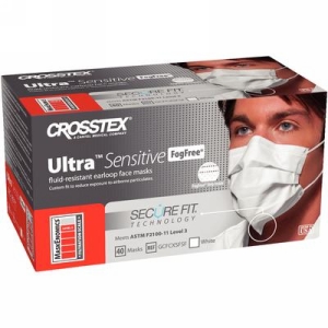 Ultra Sensitive Earloop Mask w/Secure Fit Level 3 White 50Bx