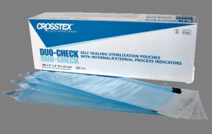 Duo-Check Sterilization Pouches 3-1/2" x 9" 200Bx