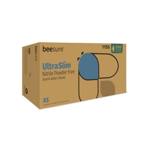 BeeSure UltraSlim Nitrile Gloves 350/Box X-Small BeeSure UltraSlim Nitrile Gloves 350/Box X-Small