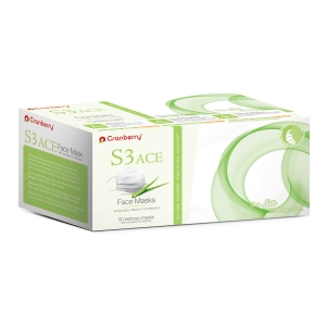 Cranberry S3 Ace White Mask 50Bx Cranberry S3 Ace White Mask 50Bx