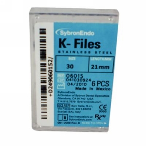 Kerr Endo K-Files SS 21mm #30 6Pk Kerr Endo K-Files SS 21mm #30 6Pk