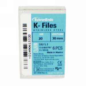 Kerr Endo K-Files SS 30mm #20 6Bx Kerr Endo K-Files SS 30mm #20 6Bx