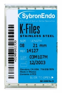 Kerr Endo K-Files SS 30mm #08 6Bx Kerr Endo K-Files SS 30mm #08 6Bx