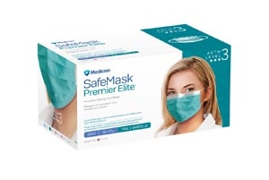 Safe-Mask Premier Elite Earloop Level 3 Teal 50Bx