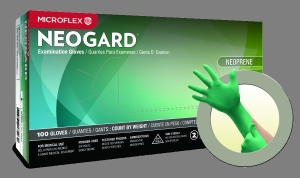 Microflex - Neoguard Chloroprene Latex Free Powder Free Green Exam Gloves - X-Small