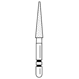 Premier - Two Striper Cone Diamonds Friction Grip Burs - 209.10VF Very Fine