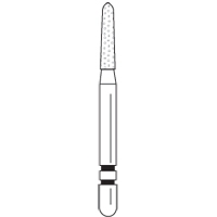 Premier - Two Striper Flame Diamonds Friction Grip Burs - 243.6C Coarse