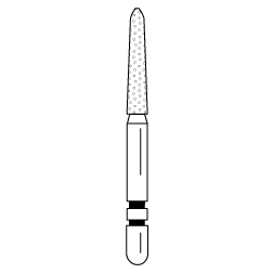 Premier - Two Striper Flame Diamonds Friction Grip Burs - 253.8C Coarse