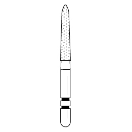 Premier - Two Striper Flame Diamonds Friction Grip Burs - 270.9C Coarse