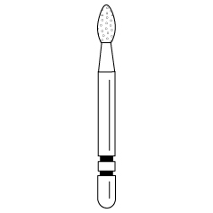 Premier - Two Striper Football Diamonds Friction Grip Burs - 292.3C Coarse