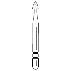 Premier - Two Striper Flame Diamonds Friction Grip Burs - 290.2M Medium