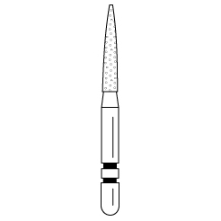 Premier - Two Striper Flame Diamonds Friction Grip Burs - 263.8F Fine