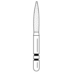 Premier - Two Striper Flame Diamonds Friction Grip Burs - 265.8F Fine