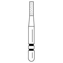 Premier - Two Striper Flat-End Cylinder Diamonds Friction Grip Burs - 514.4C Coarse