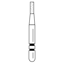 Premier - Two Striper Flat-End Cylinder Diamonds Friction Grip Burs - 514.3F Fine