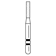 Premier - Two Striper Flat-End Cylinder Diamonds Friction Grip Burs - 515.5F Fine