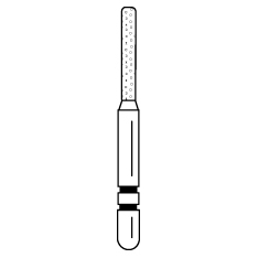 Premier - Two Striper Cylinder Diamonds Friction Grip Burs - 575.7C Coarse