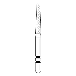 Premier - Two Striper Flat-end Trapper Diamonds Friction Grip Burs - 703.9C Coarse