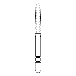 Premier - Two Striper Flat-end Trapper Diamonds Friction Grip Burs - 704.9C Coarse