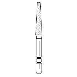 Premier - Two Striper Flat-end Trapper Diamonds Friction Grip Burs - 701.9F Fine