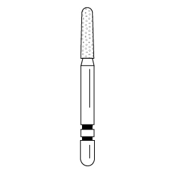 Premier - Two Striper Round-end Taper Diamonds Friction Grip Burs - 783.6C Coarse