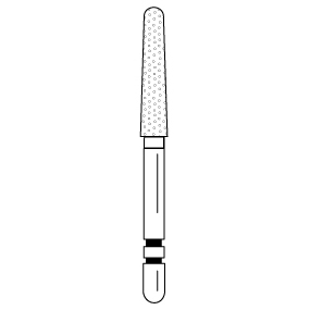 Premier - Two Striper Round-end Taper Diamonds Friction Grip Burs - 784.10F Fine