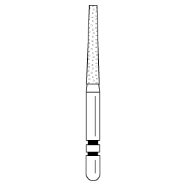 Premier - Two Striper Flat-end Trapper Diamonds Friction Grip Burs - 726.10C Coarse