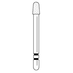Premier - Two Striper Round-end Taper Diamonds Friction Grip Burs - 780.4C Coarse