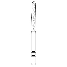 Premier - Two Striper Round-end Taper Diamonds Friction Grip Burs - 770.10F Fine