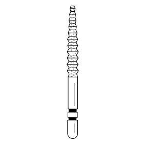 Premier - Two Striper Crown cut Diamonds Friction Grip Burs - ST11