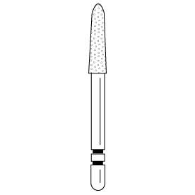 Premier - Two Striper Gold-Plated Curettage Diamonds Friction Grip Burs - 258.SB