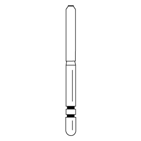 Premier - Two Striper Tissue Guard End-Cutting Diamonds Friction Grip Burs - #1.6 Fi