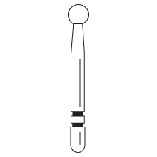 Premier - Two Striper Round Diamonds Friction Grip Burs - 135 MF2