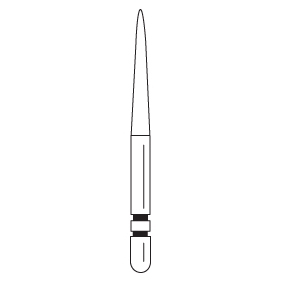 Premier - Two Striper Frame Diamonds Friction Grip Burs - 799 MF1