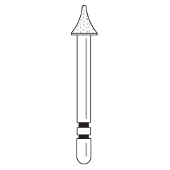 Premier - Two Striper Diamond Friction Grip Burs - 204.3.5F