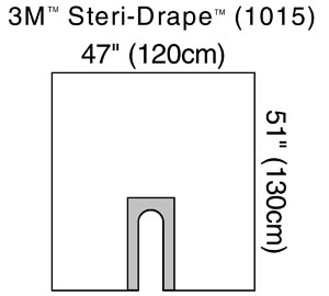 3M STERI-DRAPE U-DRAPES, 1015