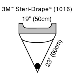 3M STERI-DRAPE IRRIGATION POUCH, 1016