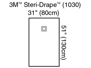 3M STERI-DRAPE OPHTHALMIC SURGICAL DRAPES, 1030