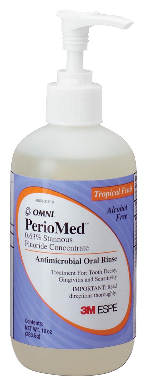 PerioMed 0.63% Stannous Fluoride Oral Rinse Tropical Fruit Flavor 10oz