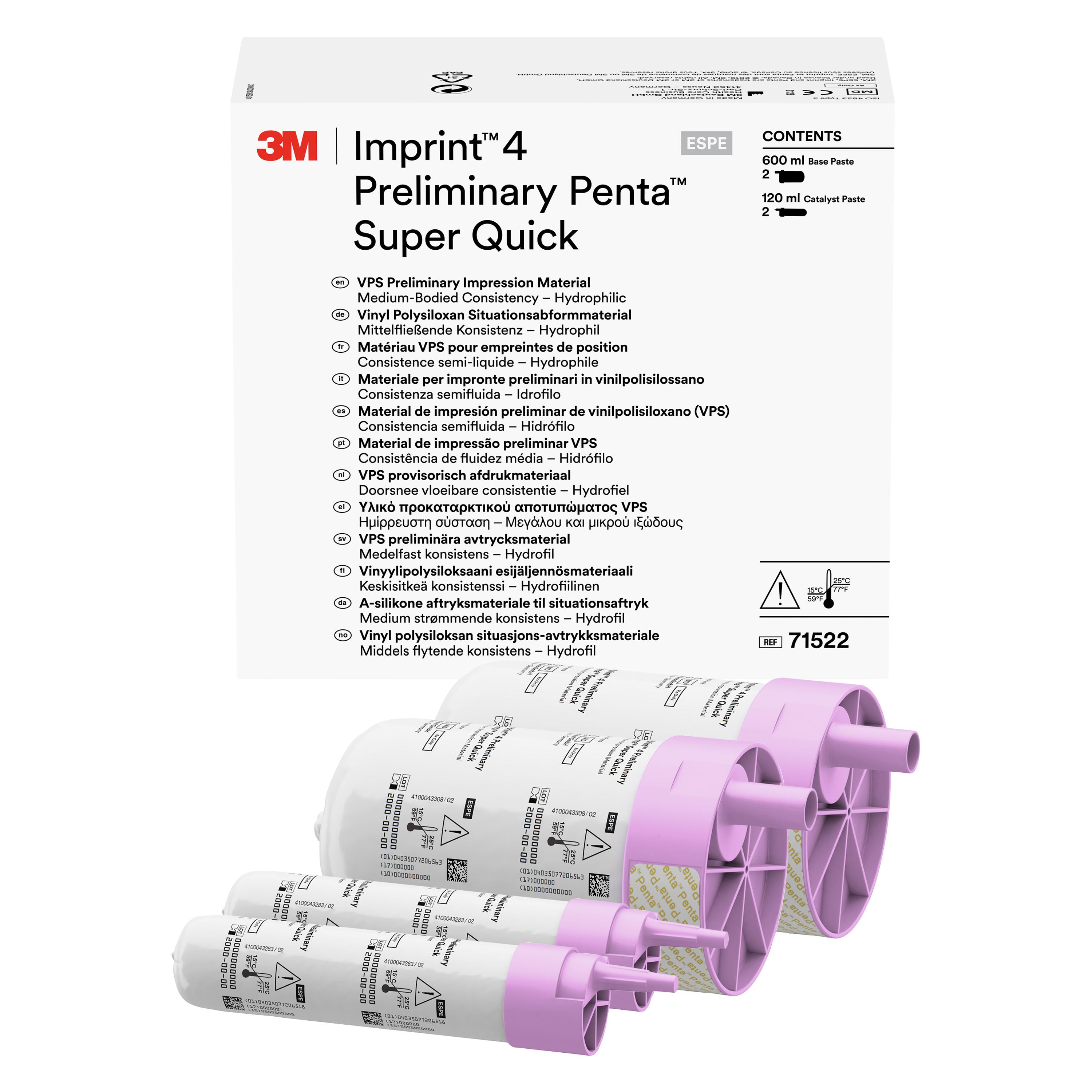 Imprint 4 Preliminary Penta Super Quick VPS Impression Material Refill 2Pk