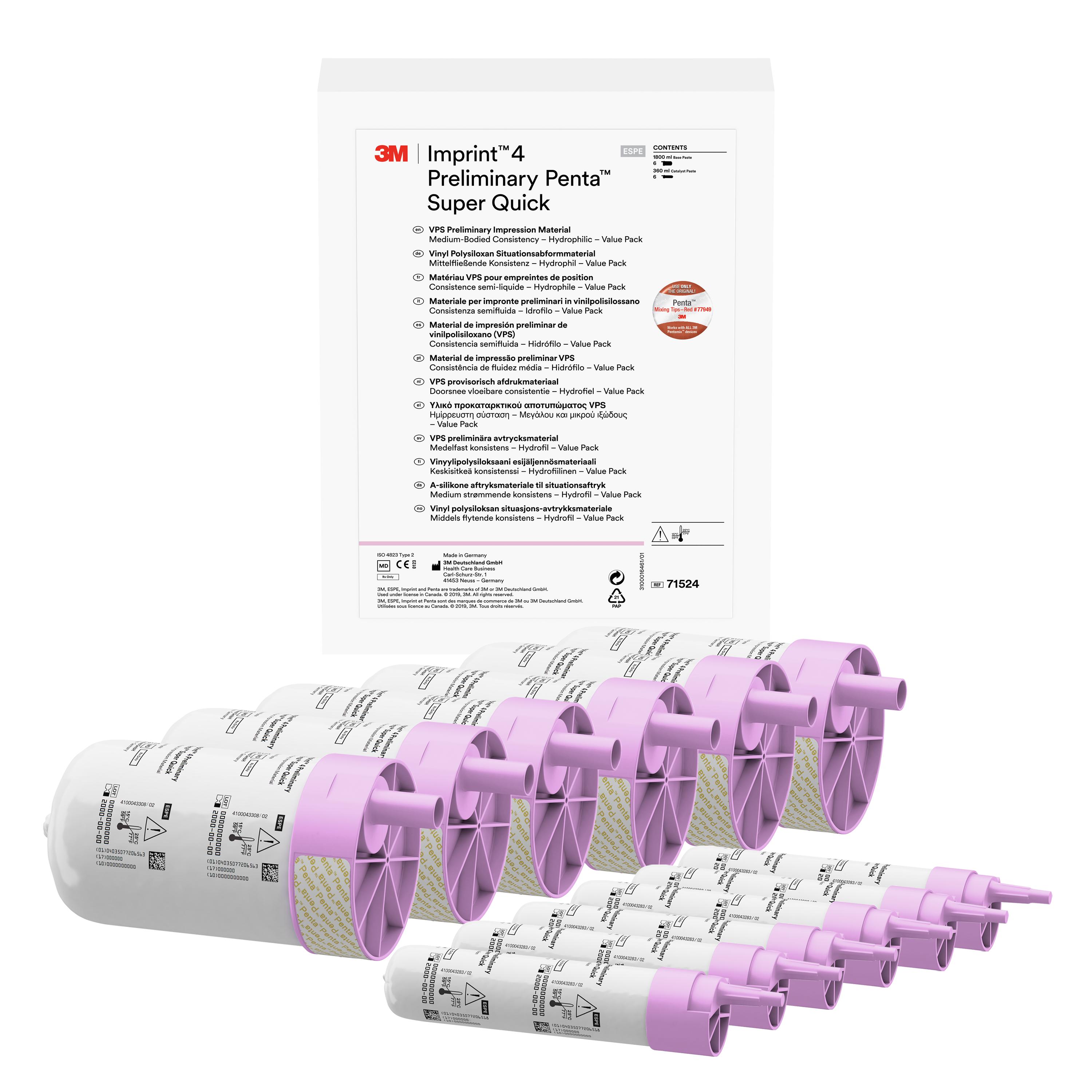 Imprint 4 Preliminary Penta Super Quick VPS Impression Material Value Refill 6Pk