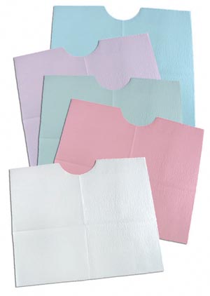 Contour Bib 3-Ply Tissue/ Poly 18" x 22" White 400Cs