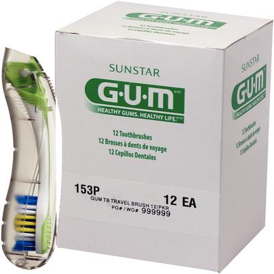 GUM Travel Regular Toothbrush 12Pk GUM Travel Regular Toothbrush 12Pk