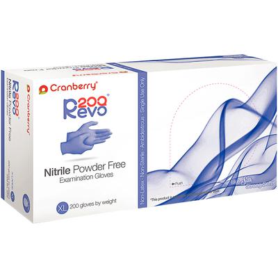 R200 Revo Nitrile PF Gloves Blue (S) 200Bx