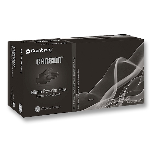 CARBON Nitrile PF Exam Gloves (XS) 200Bx