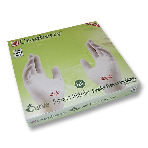 Curve Fitted Nitrile PF Gloves Size 7 100Bx