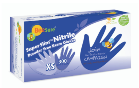 BeeSure SuperSlim Nitrile Glove (S) 300Bx