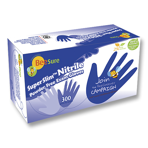 BeeSure SuperSlim Nitrile Glove (M) 300Bx